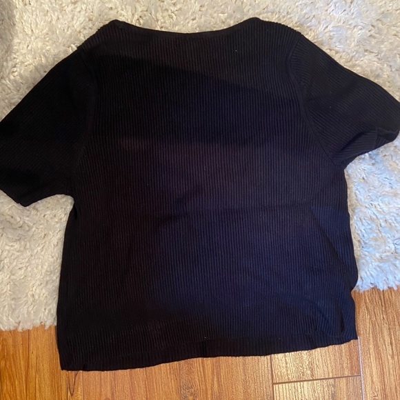 Dynamite Black Ribbed Top - Picture 2 of 3